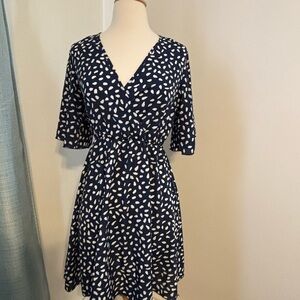 SHEIN Navy and White Mini Dress
